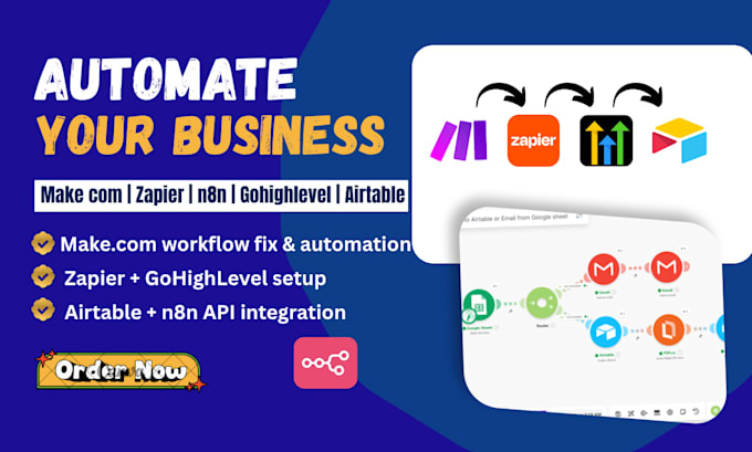 setup make com scenerio zapier ghl automation lindy integromat ai agent workflow