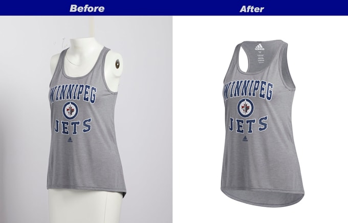do symmetrical neck joint and ghost mannequin with color correction