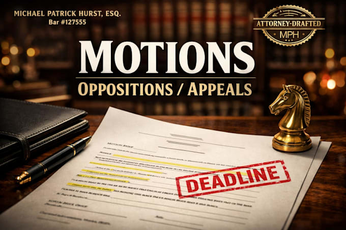draft your court documents motion opposition appeal pleading