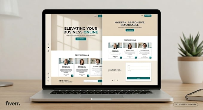 Build a modern responsive website or landing page for your business by ...