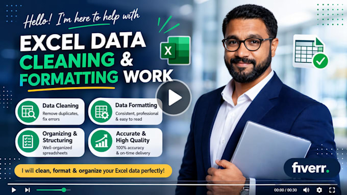 clean, format, merge, split excel data