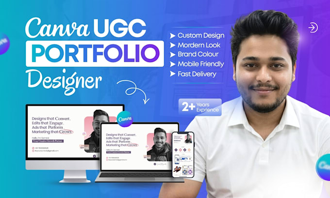 make a ugc portfolio website in canva