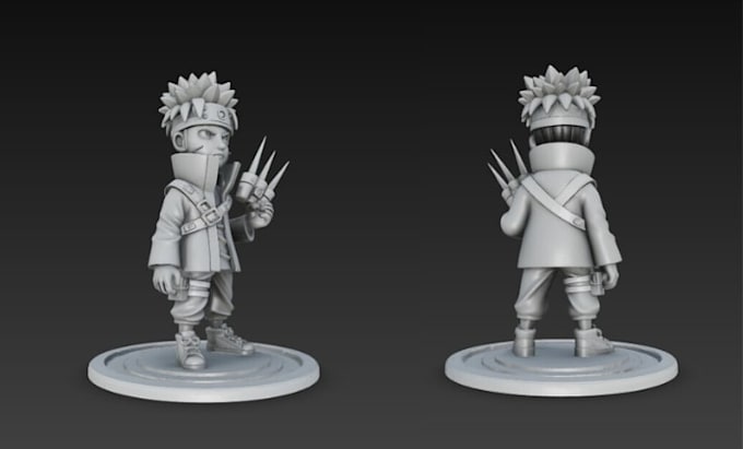 create printable 3d model, anime model, 3d toys, figures, stl file 3d printing