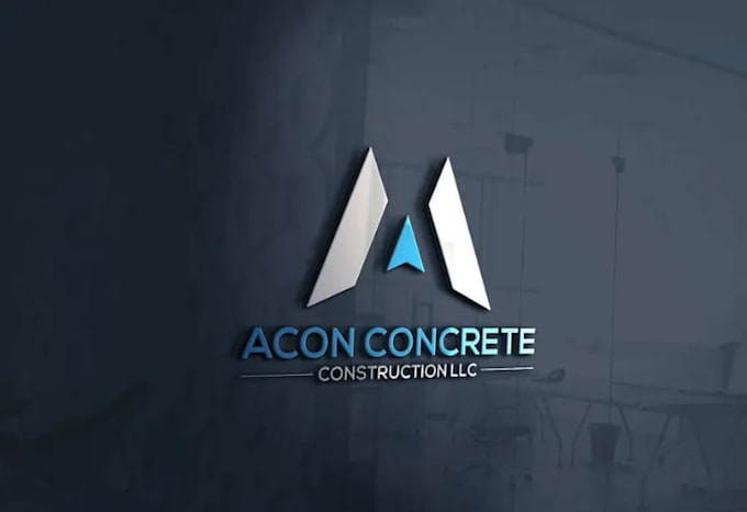 design concrete, real estate, welding, construction logo