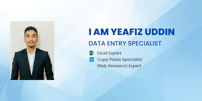 do data entry, copy paste, excel work professionally