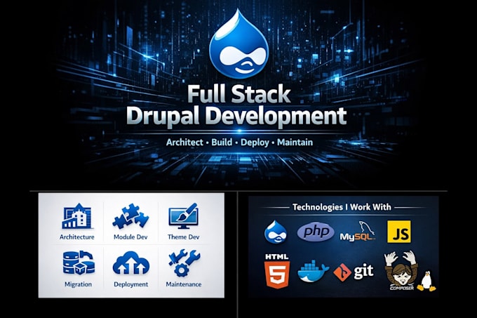architect, develop, deploy, and maintain your drupal website