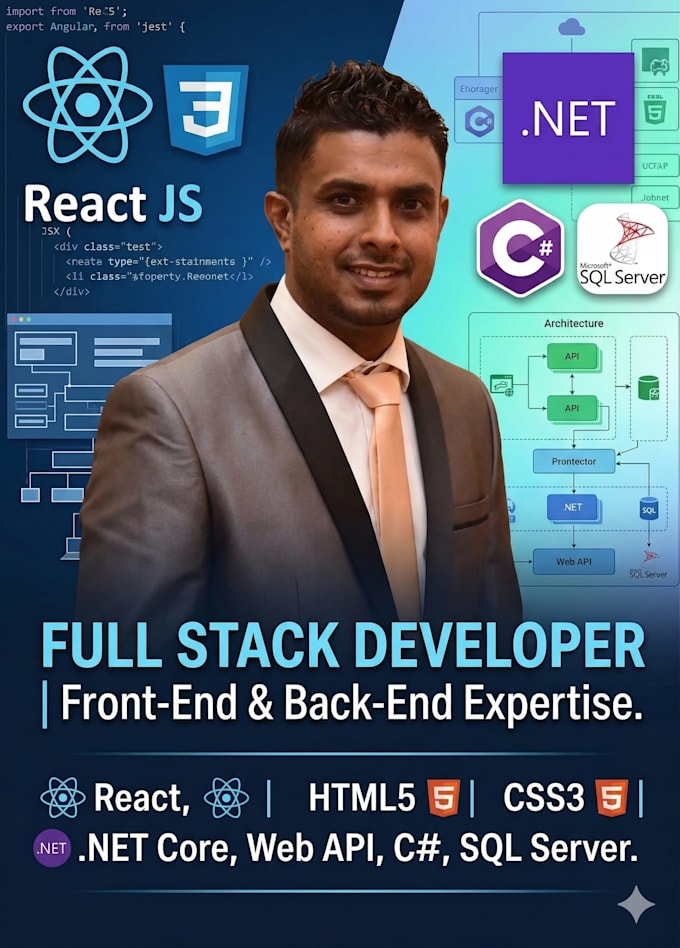 build full stack development with react js node js and dot net