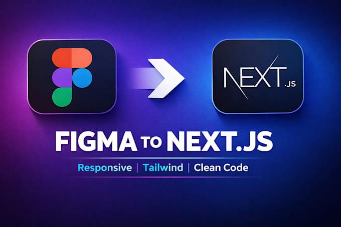 convert figma to next js responsive website with tailwind CSS