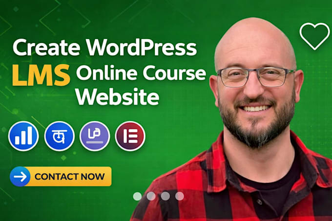 create wordpress lms online course website, tutor lms website development