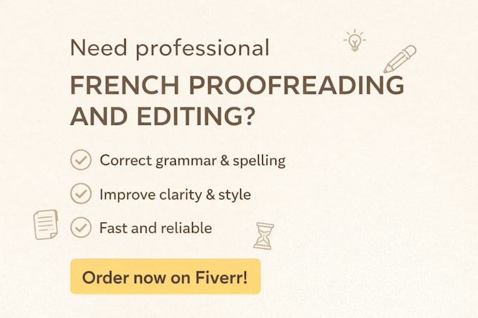 proofread and edit your french text professionally