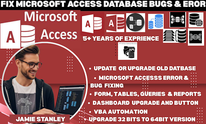 create, update or fix your microsoft access db with interface, vba or sql