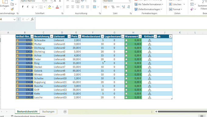 create a professional excel inventory tracker for your warehouse