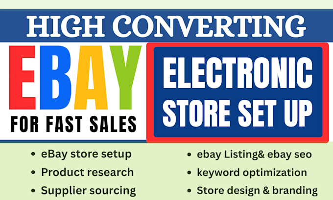 set up high converting ebay electronics dropshipping store for sales