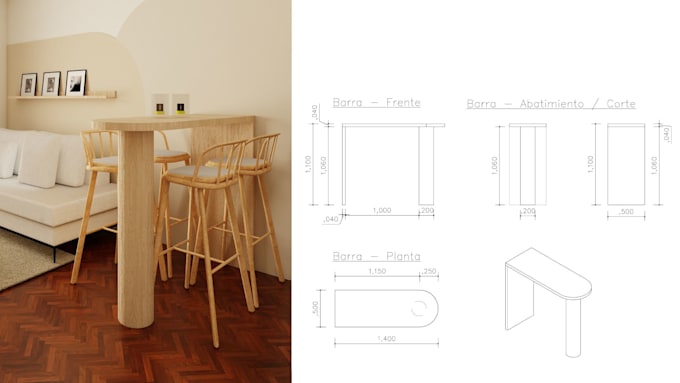 provide professional interior drafting and millwork plans