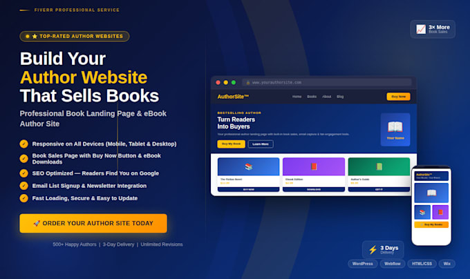 design author website, book author website, substack setup, author landing page