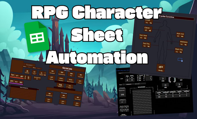 create a custom rpg character sheet with automation