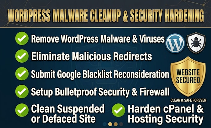 do wordpress malware removal and fix hacked website security