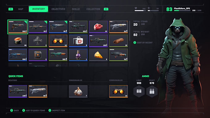 Crear ui ux, diseños de hud, menús y animaciones para unity y unreal engine