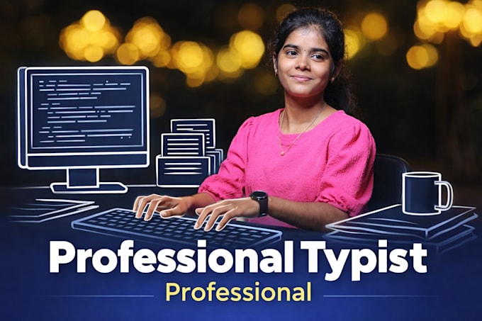 do data entry and typing work quickly and professionally