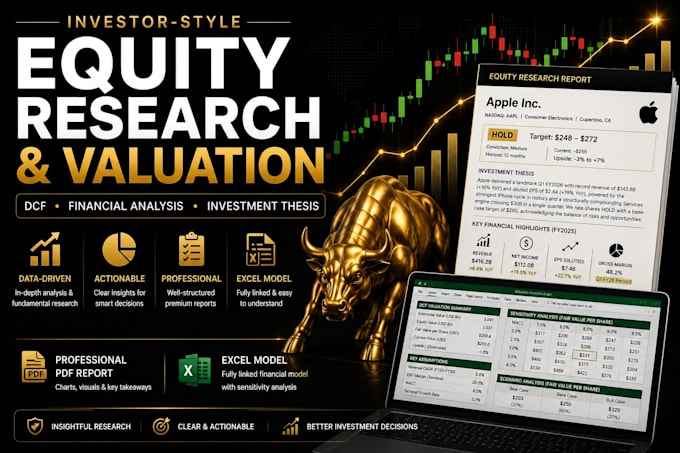 create professional equity research and dcf valuation reports