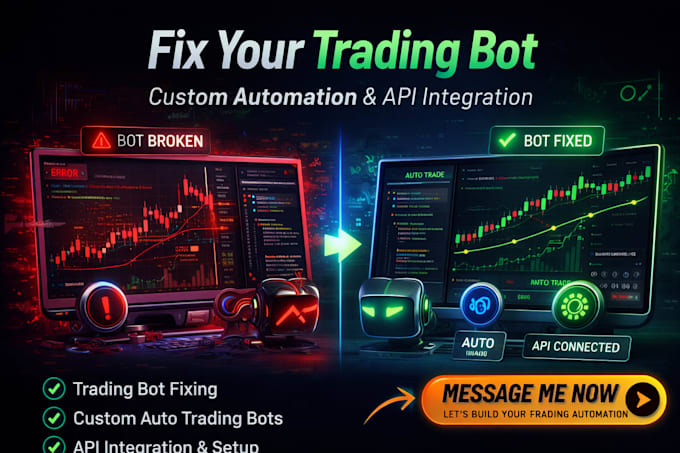 fix trading bot crypto bot build custom auto trading bot with api integration