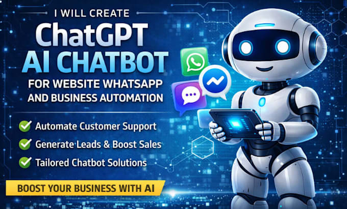 develop ai chatbot for website whatsapp and sales automation