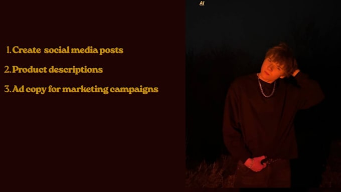 ai social media posts, product descriptions