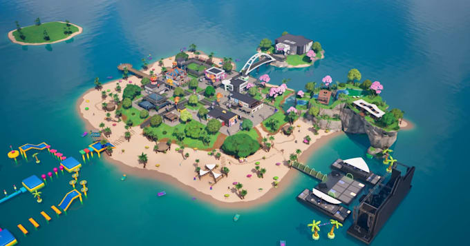 do low poly 3d model roblox map 3d game scene 3d environment design in blender