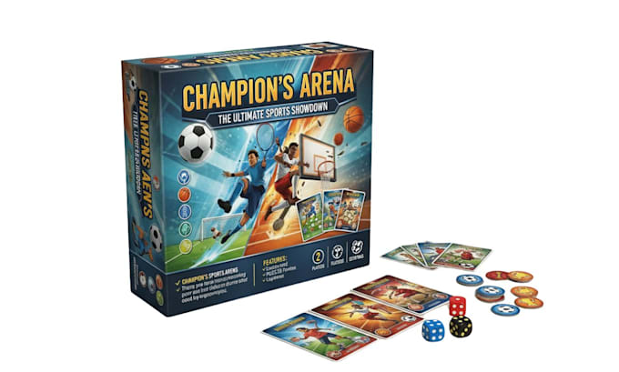 develop board game design, board game, card game, box and game development