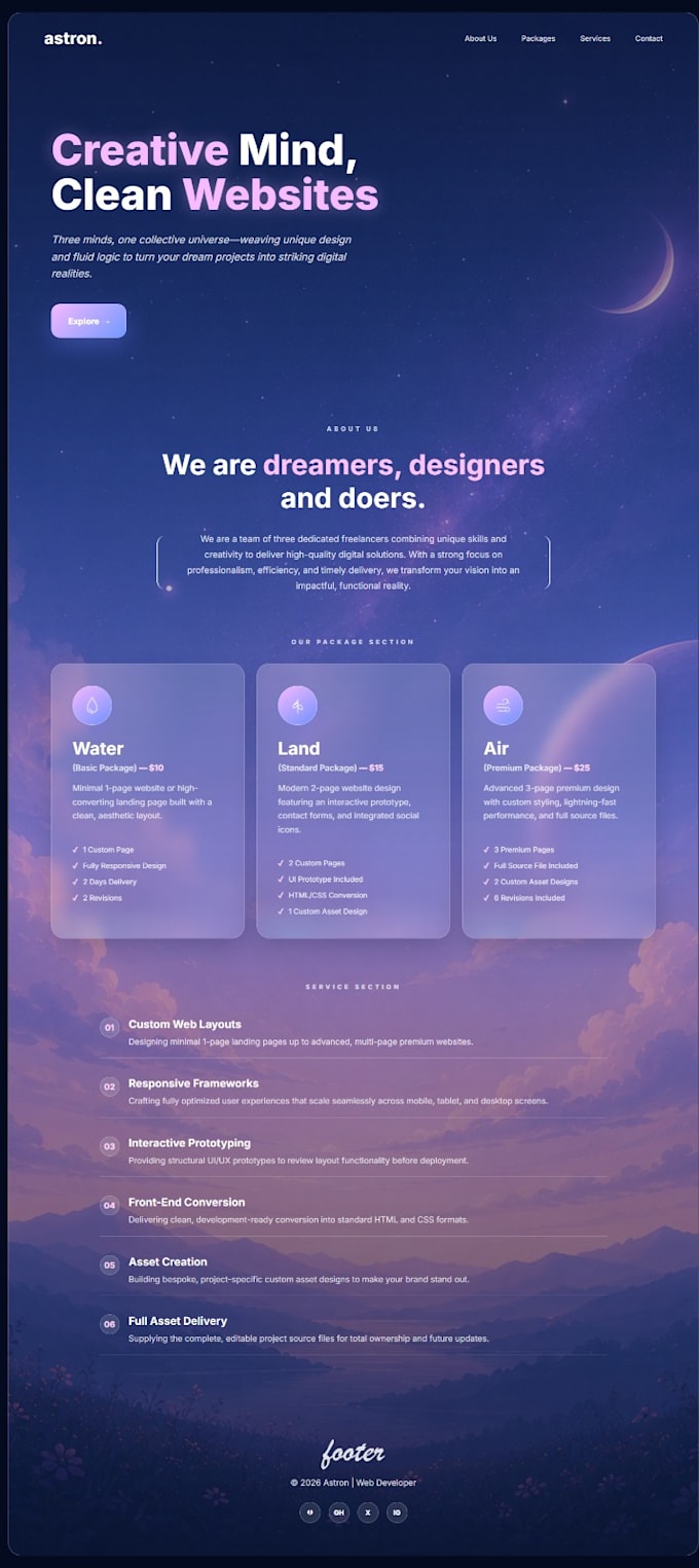create a stunning modern landing page for your business
