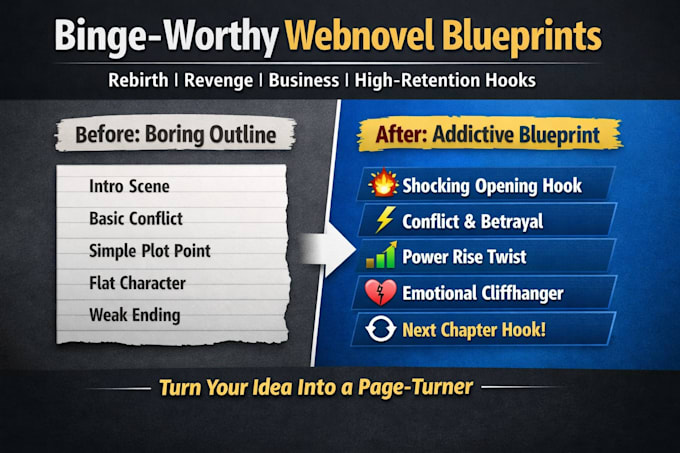 professional story outline and plot development for fiction