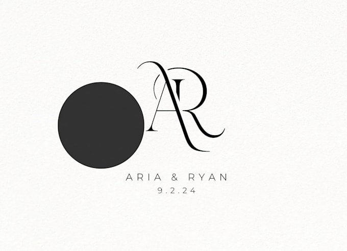design an elegant wedding logo, monogram or custom initials
