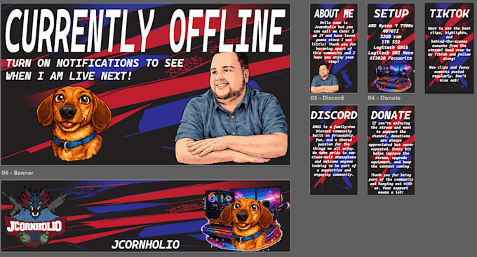 make custom vector twitch branding
