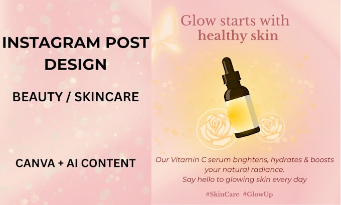 design instagram posts for beauty and skincare