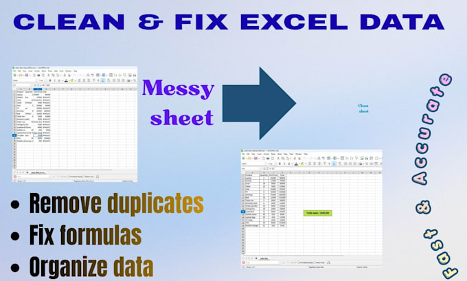 fix excel formulas, errors and automate calculations