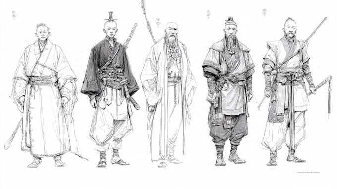 create character concept art sketch