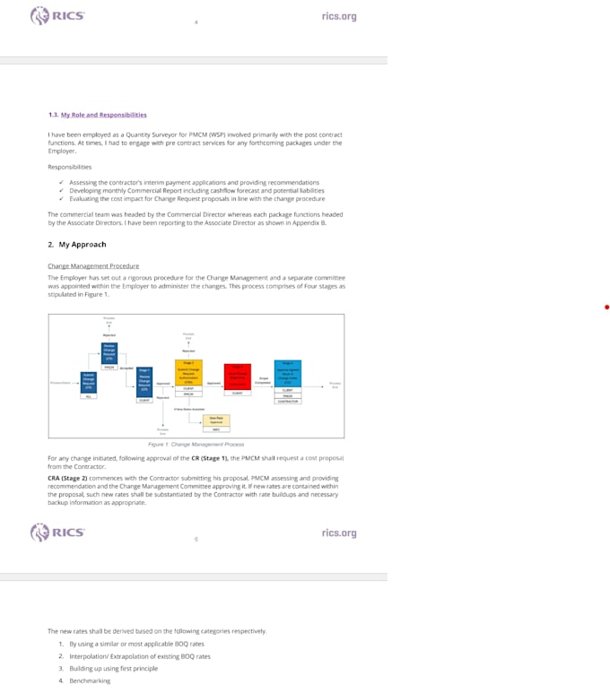 write your rics apc case study and summary of experience