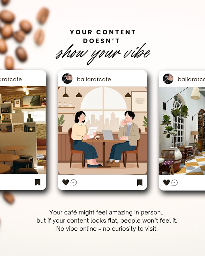 design instagram posts for your cafe
