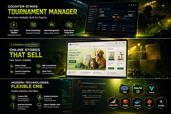 develop scalable PHP backend, rest API and ecommerce systems