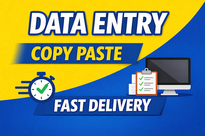 do data entry, copy paste, typing and excel work