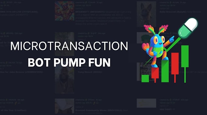 develop pump fun bot,dex screener bot, solana bot