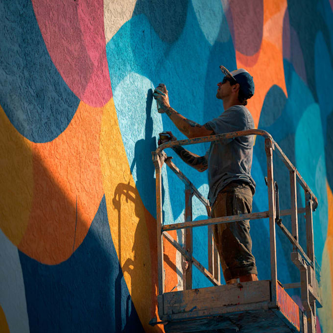 create graffiti pop art canvas designs and murals