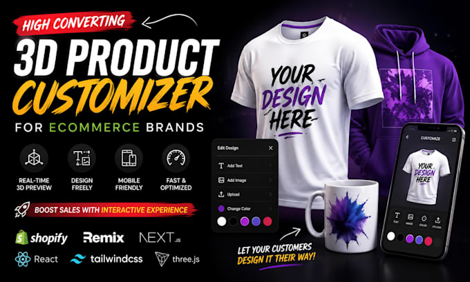 build a 3d product configurator for shopify or ecommerce stores