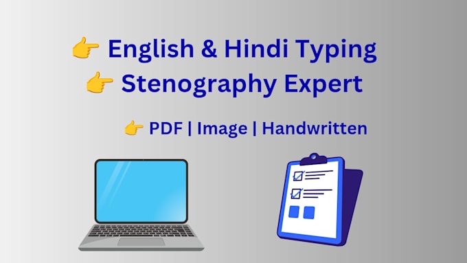 do english hindi typing and stenography transcription