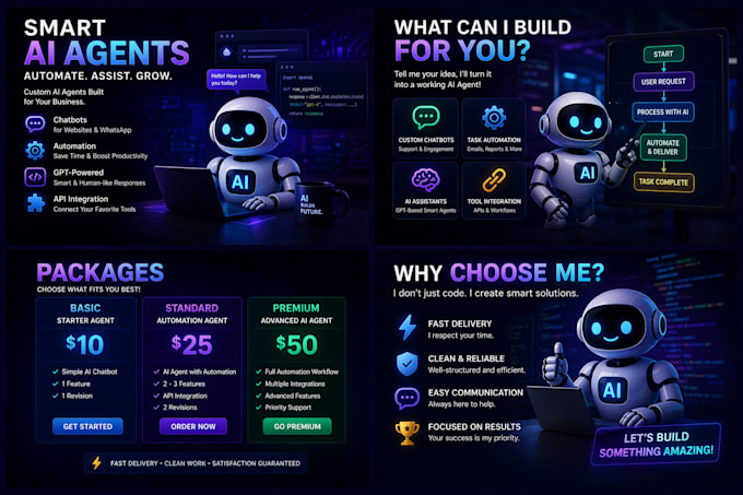 build smart ai agents for automation, chatbots, and workflows