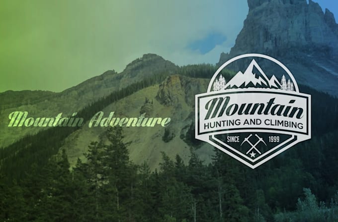 design creative outdoor, mountain logo