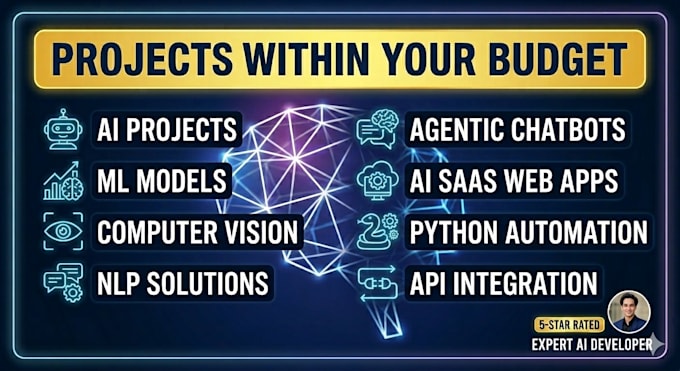 create ai ,ml, computer vision, nlp projects in python