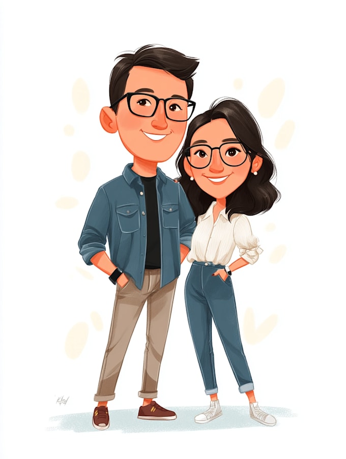 make couple portrait illustration