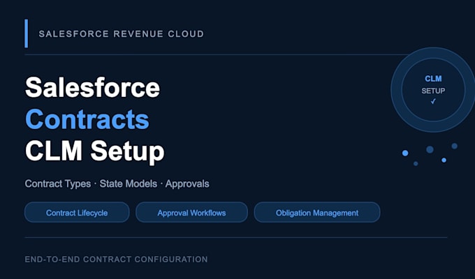 set up salesforce contracts with contract types, lifecycle states, and approval