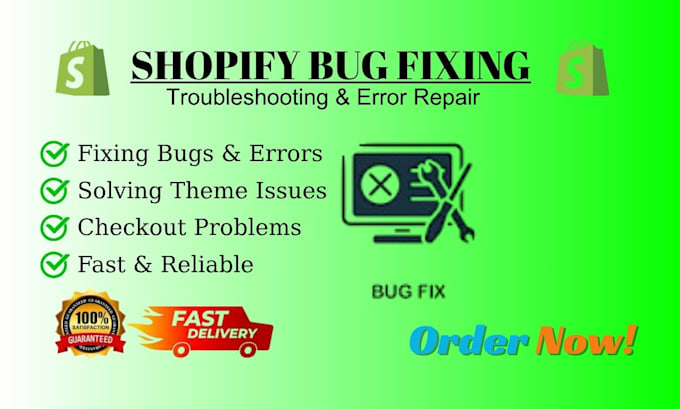 fix shopify bugs, errors, and issues professionally
